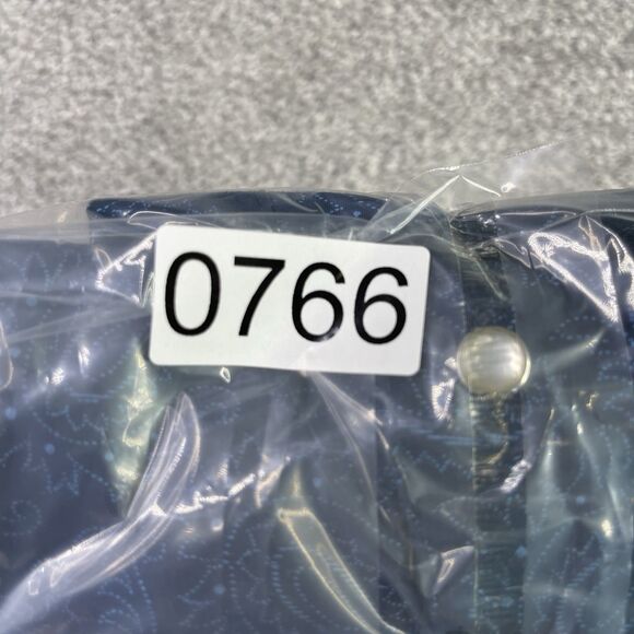 Wrangler Wrancher Shirt Men’s Medium Blue Paisley Pearl Snap Western Cowboy - Picture 10 of 10